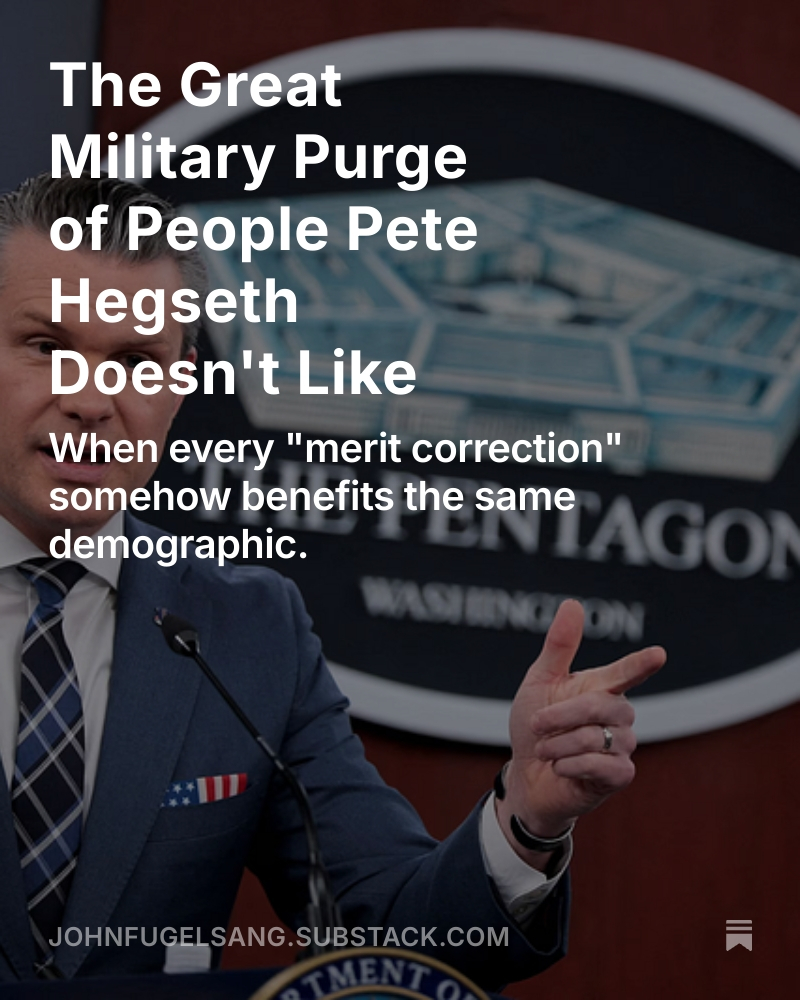 JohnFugelsang's tweet photo. Somewhere, a qualified woman or Black man gets promoted; and Petulant Pete's eye starts twitching.  

Please read, subscribe &amp; share: 
https://t.co/64fbCW6Wjl https://t.co/wfroEKFDZ1