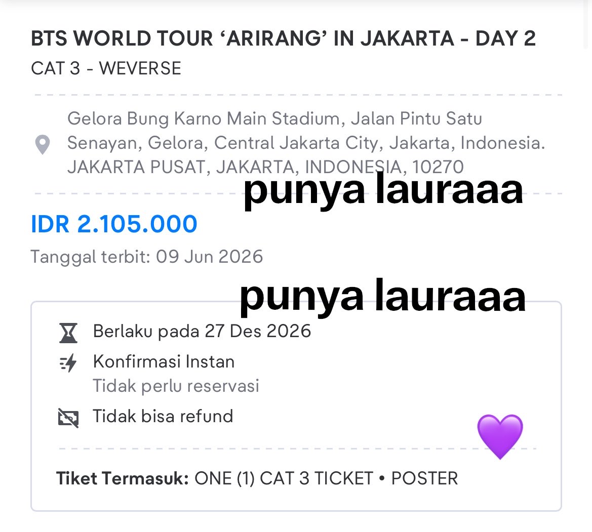 youngstergi's tweet photo. setelah 10 tahun akhirnyaaa bisa ketemu bangtan 🥹🥹🥹💜💜💜 makasihhh ya allah https://t.co/1k7TI7kF6G