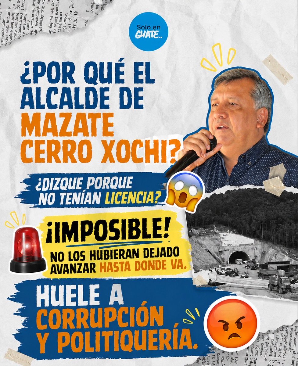 Soloen_Guate's tweet photo. Cuando una obra avanza, genera empleo y promete desarrollo para toda una región, las decisiones públicas deben estar respaldadas por razones claras, técnicas y transparentes.

Por eso muchos se están haciendo la misma pregunta: ¿cómo pudo avanzar tanto un proyecto si supuestamente no cumplía con los requisitos desde el principio?

Los guatemaltecos merecemos respuestas, no rumores. Cuando hay dudas, la transparencia no debería ser opcional.

¿Qué opinas tú? ¿Se está actuando por razones técnicas o hay algo más detrás de esta decisión?

#Mazate #CiudadXochi #Guatemala