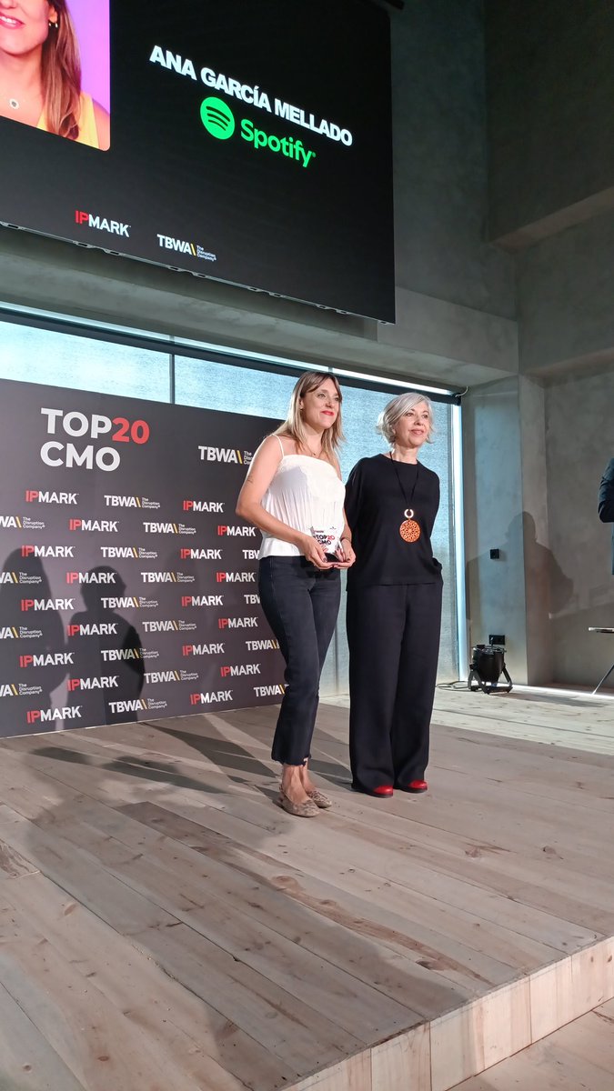 IPMARK's tweet photo. Ana García Mellado, de @SpotifySpain. Felicidades! 
#TOP20CMO #marketing https://t.co/qrA4Kzl7SY