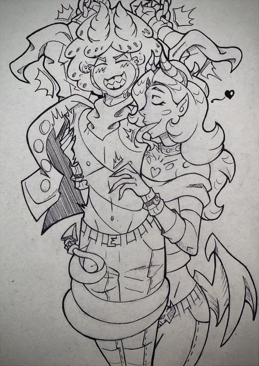 TK_Devil_95's tweet photo. Un pendiente menos ✌️
El personaje invitado pertenece a ⭐️@g03385722⭐️
Un joven demonio con dulce sabor, una oportunidad que Mary no quiso desperdiciar~
#tkdevil #myartstyle #myartwork #traditionalart #sketch #doodle #footfetish #tickling #demongirl #monstergirl #feet #foot #bdsm https://t.co/WdYNU3jsHP