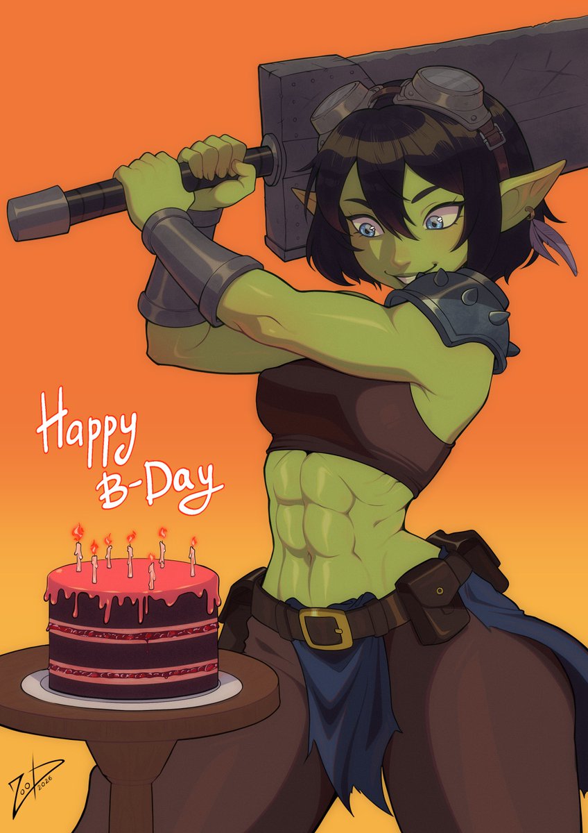 Z00bastik's tweet photo. This is a commission that I made about month ago. But I hold it till the actual Birthday of an owner of this OC

Happy Birthday to them =) https://t.co/44H7ppSmF5