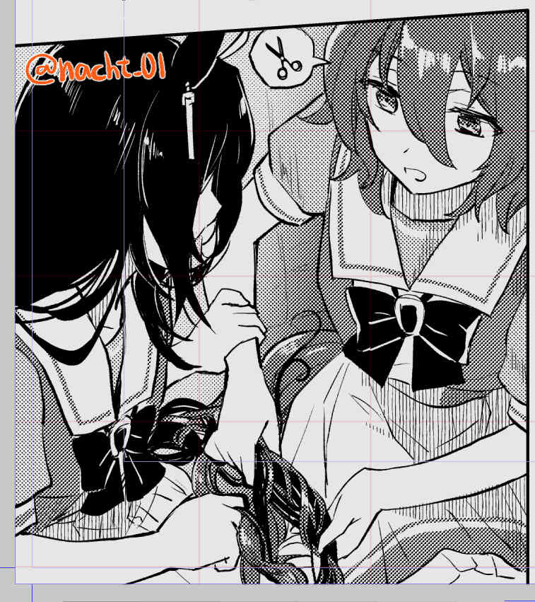 今描いてるタキカフェ漫画の1コマ 