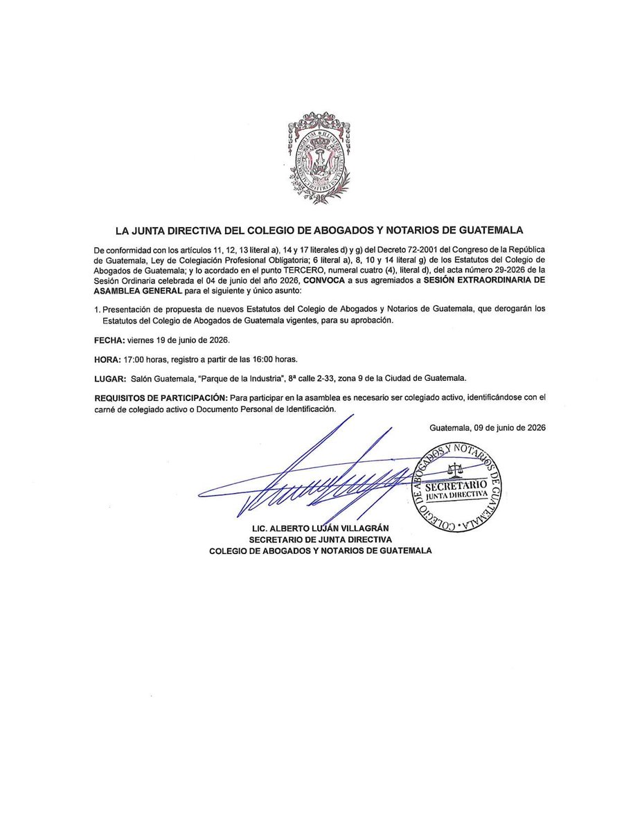 leonel_GT_90's tweet photo. La señora @AbogadaPGamez y su junta directiva, pretenden reformar los Estatutos del @CangGuatemala, sin siquiera habernos dado a conocer el proyecto a todos los agremiados. 

Pretenden que lleguemos a una asamblea, a aprobar algo que no conocemos. https://t.co/DxKKPwXryz