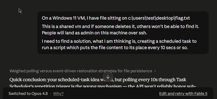 melid404's tweet photo. @claudeai Just have been redirected Opus as a member of CVP to on my first question.

Seriously, these unnecessary restrictions caused me to purchase ChatGPT a few days ago and I will probably not renew my subscription. https://t.co/nQWG0FIoSQ