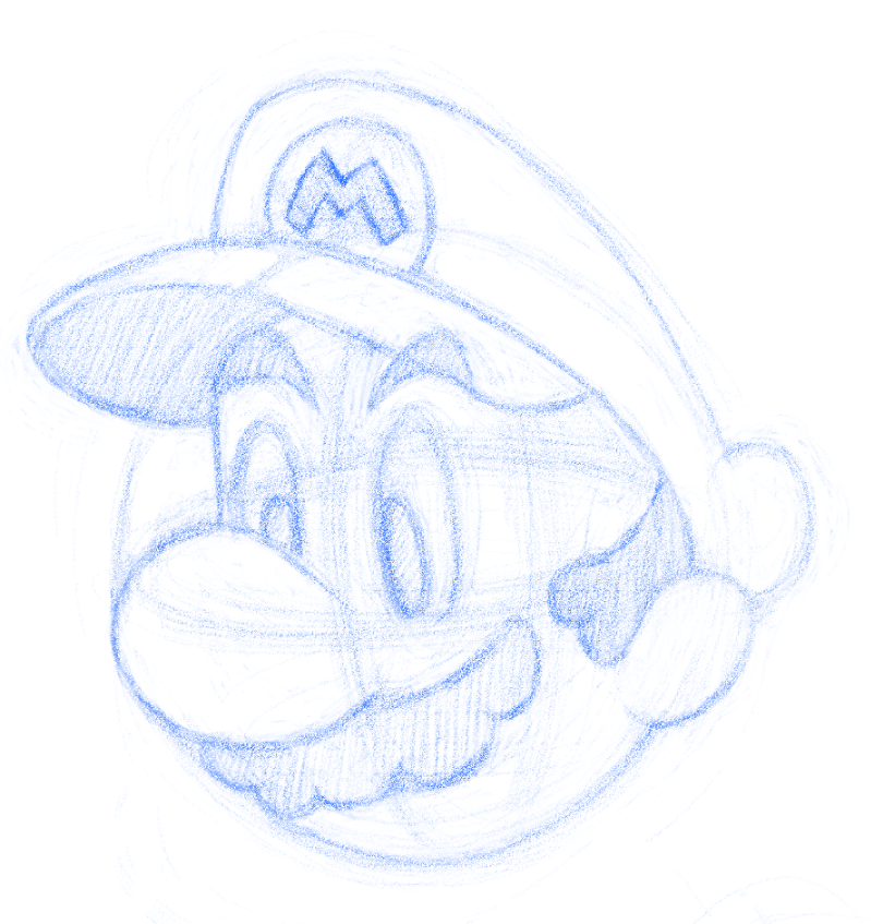 s7underscore's tweet photo. mario sketch completely from imagination and no ctrl+z

just pure brush and eraser tool is just so much better https://t.co/yxWjzyf6Jg