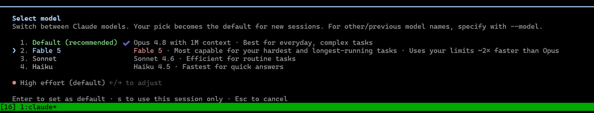 commandlinex86's tweet photo. "Uses your limits ~2× faster than Opus"... Very tempting lol 😅 https://t.co/Ip8GwmwyTA