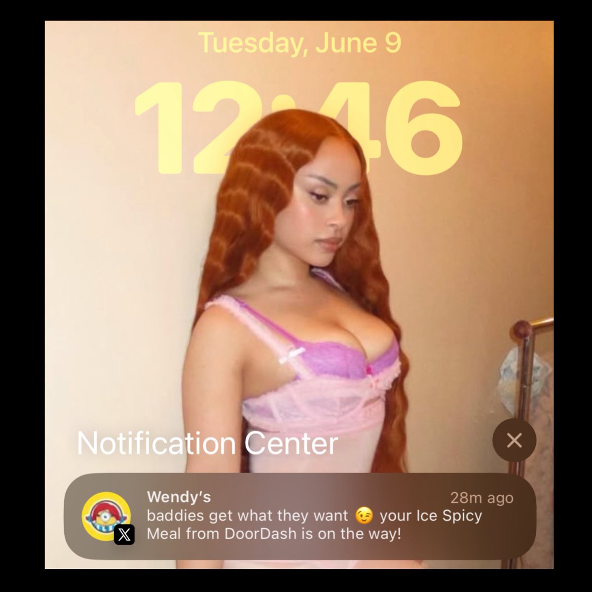 lilgummygoat's tweet photo. OMGG I WON😭😭😭 THANK YOU SM
@WENDYS @ICESPICE https://t.co/dJPmKcAZth