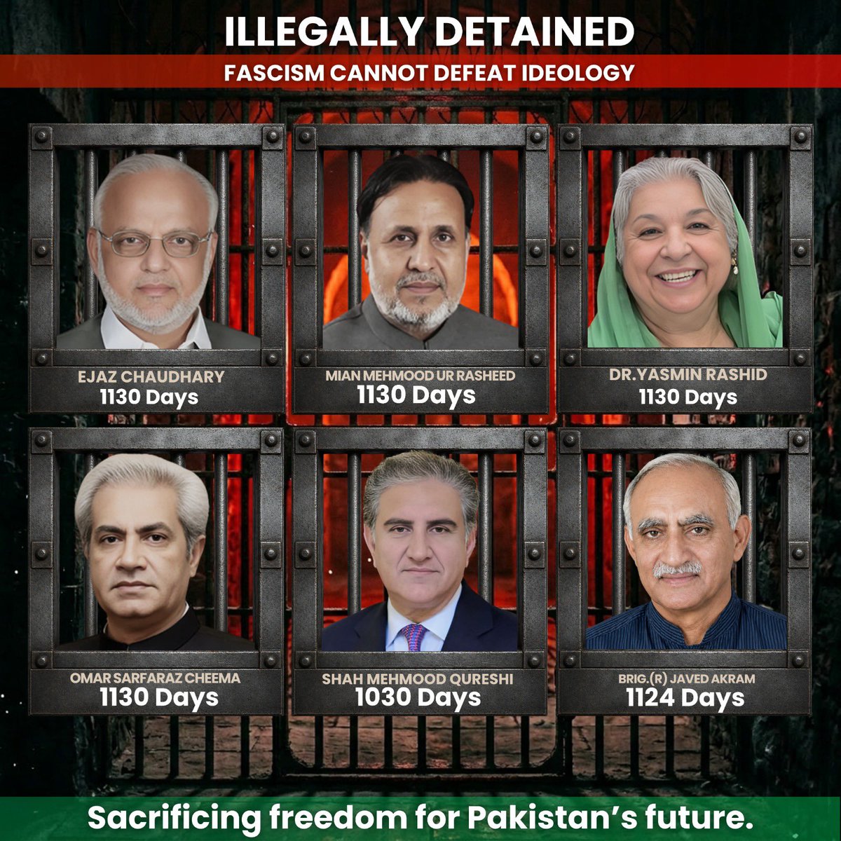 PTIofficial's tweet photo. 🧵Part 3/n

“قید تنہائی کاٹنا انتہائی تکلیف دہ عمل ہے لیکن میں یہ صرف اپنی قوم کی خاطر برداشت کر رہا ہوں۔ جب تک قوم خود غلامی کی زنجیریں نہیں توڑتی، پاکستان پر مسلط مافیاز ایسے ہی اس کا استحصال کرتے رہیں گے۔ آپ آج ان کے غلام ہیں، آپ کی نسلیں ان کی نسلوں کی غلام ہوں گی، اگر اس چکر کو توڑنا ہے تو قوم کو خود غلامی کی زنجیریں توڑ کر “حقیقی آزادی” کے لیے کھڑا ہونا ہے!

میرا قوم کے نام پیغام ہے کہ جو قومیں “یا موت یا آزادی” جیسا دو ٹوک اور بے باک نظریہ اپناتی ہیں انہیں حقیقی آزادی کے حصول اور ترقی سے کوئی نہیں روک سکتا، ایسی اصول پسند قومیں ہی سرخرو ہوتی ہیں!”

- پاکستان کے کپتان، حقیقی وزیراعظم عمران خان

#FreeImranKhan
#FreePoliticalPrisoners
