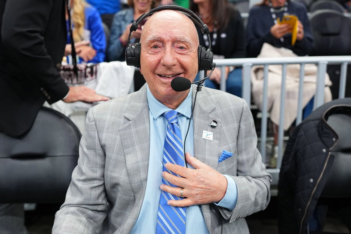 bhofheimer_espn's tweet photo. Happy birthday to HOF broadcaster and an ESPN original, @DickieV.

Dick's enormous contributions to basketball and TV are only surpassed by his generosity of spirit and commitment to helping others. Since 2005, his annual gala has raised more than $126M for cancer research. https://t.co/Xvk4i5zoXY