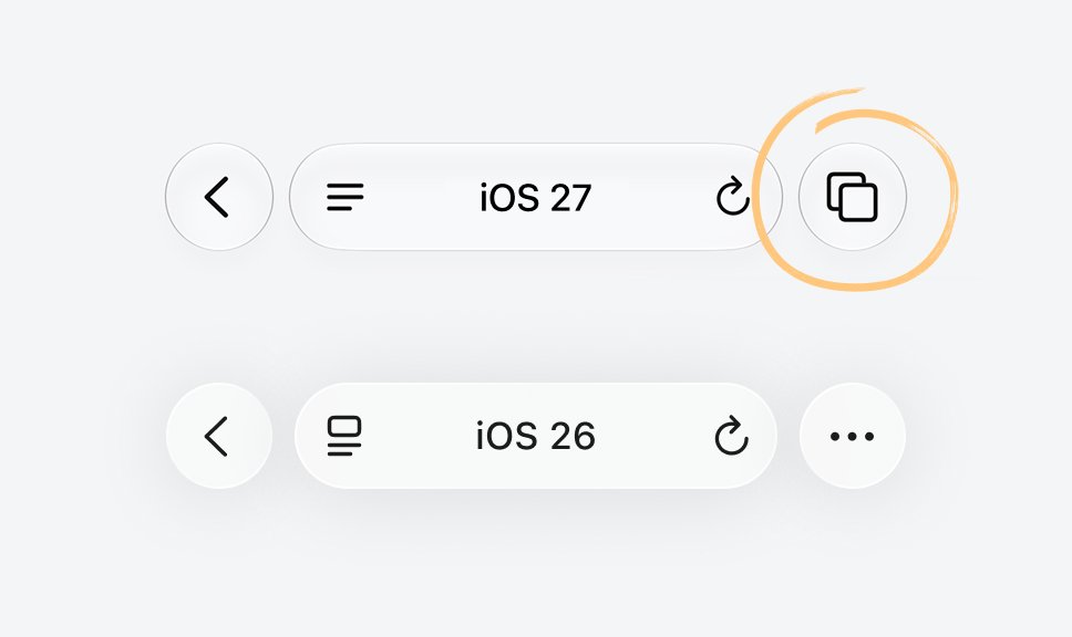 avstorm's tweet photo. This tiny tweak is a huge upgrade for Safari’s compact mode in iOS 27 https://t.co/iW4xFEvu9C
