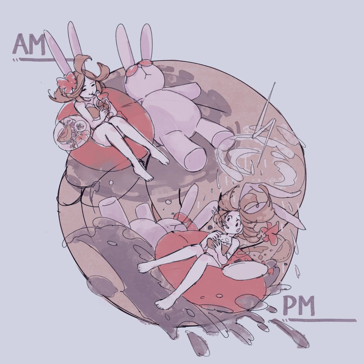 Songyanb's tweet photo. Hot last week🥵Cool next week🥶
Sunny mornings. Stormy afternoons.
Four seasons a day.
Anyway, I’m ready for summer. ☀️✨✨✨☺️

#夏　#bunnygirl #一次創作 #イラスト好きな人と繋がりたい https://t.co/MxwpkxPrIf