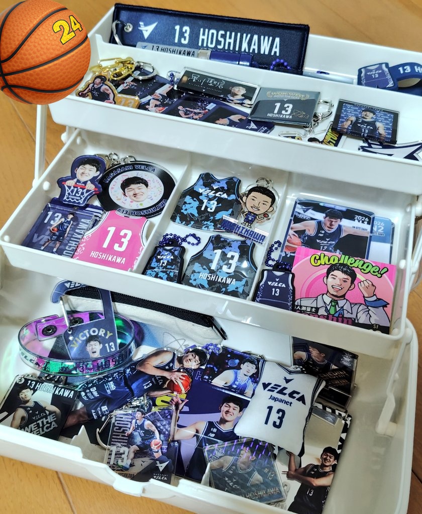 K@グッズ整理中ページ 今季、いろいろな人にお譲りいただいたグッズを整理して収納した