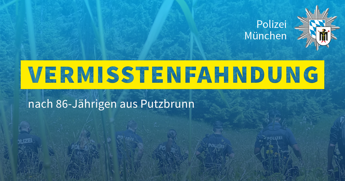 PolizeiMuenchen's tweet photo. Seit heute Morgen, 09:20 Uhr, wird ein 86-Jähriger aus Putzbrunn vermisst. Er leidet an Demenz und könnte sich in einer hilflosen Lage befinden.

Hinweise bitte direkt an die Notrufnummer 110 weitergeben.

Bild und Infos: 
https://t.co/RJn2kX4vYf https://t.co/NOpJgOyLZ7