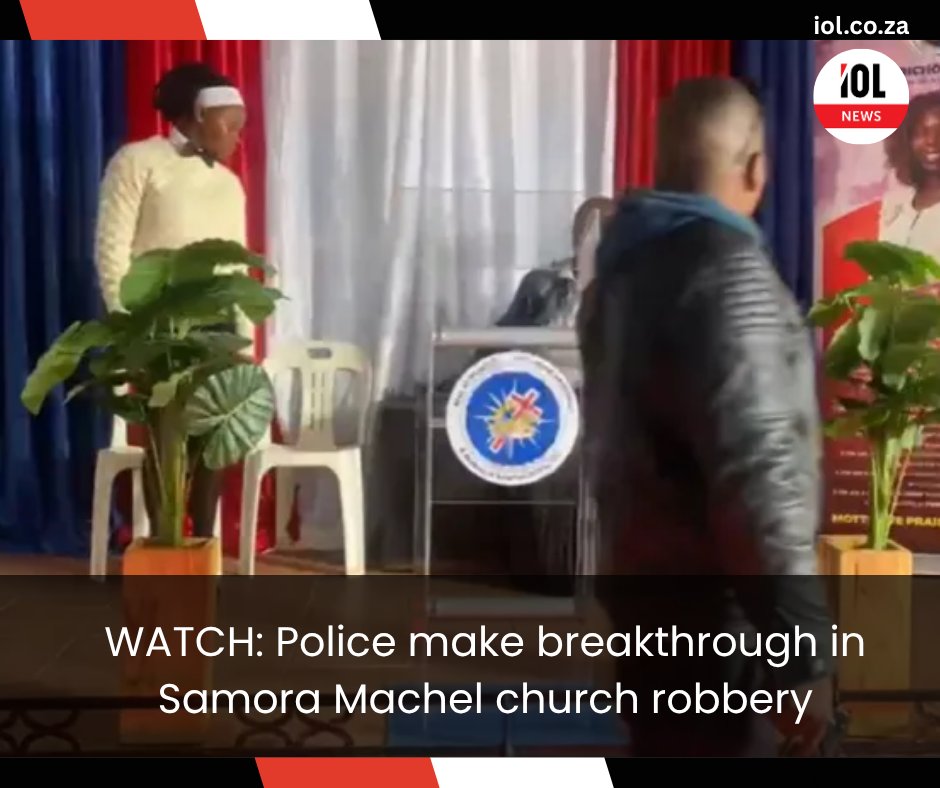 IOL's tweet photo. Praise turned to panic as armed robbers stormed a Samora Machel church service. Five suspects have been arrested after congregants and the church were robbed during worship.
Read more here: https://t.co/sN8N7Z6AIB
#SamoraMachel #AFMJerichoCityOfPraise #ChurchRobbery #WesternCape https://t.co/AikUSUprCp
