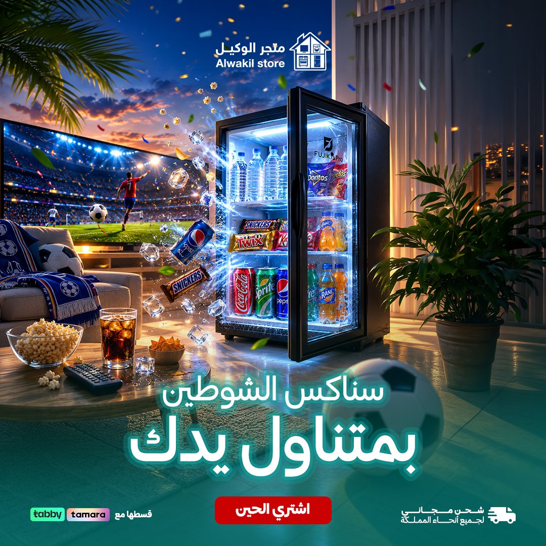 Alwakil_Co's tweet photo. وجبتك المفضلة جاهزة بأسرع مما تتخيل — بدون انتظار وبدون تعب. لأن اللي يحب يطبخ صح يستاهل جهاز يواكب طموحه في المطبخ
تسوق أونلاين والتوصيل سريع 🚚
#الوكيل #أجهزة_منزلية #مونديال2026 https://t.co/eJYUFTP4kR