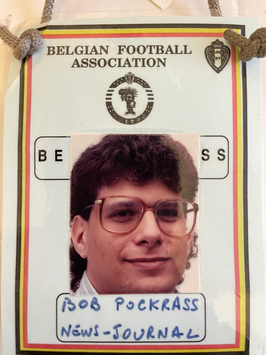 bobpockrass's tweet photo. Always post this during World Cup time. From 1994 World Cup. Belgium trained in Ormond Beach (near Daytona). They credentialed me (Daytona paper) and Orlando Sentinel but weren’t letting many other non-Belgian media in. They visited Daytona — players ran up and down the banking. https://t.co/xVNNcbomEj