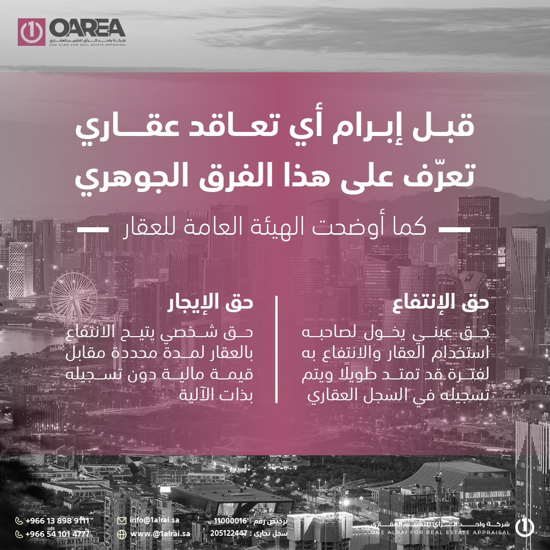 1Alraivalu's tweet photo. فهم الحقوق المرتبطة بالعقار جزء أساسي للوصول إلى تقييم أكثر دقة. 

#واحد_الرأي_للتقييم #التقييم_العقاري 
#القطاع_العقاري #الوعي_العقاري 

المصدر : الهيئة العامة للعقار https://t.co/HJcZCGOSHb