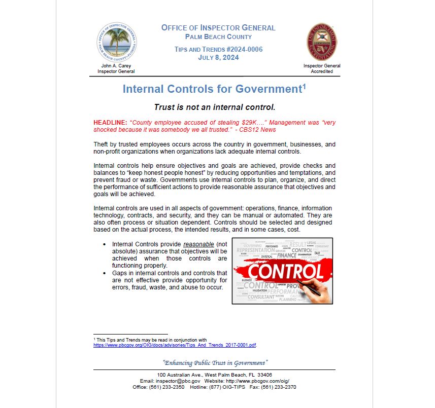 OIGPBC's tweet photo. Did you know that the OIG provides Tip &amp; Trends--best practices for government? See one of our latest:
https://t.co/cQj3TpVqMw https://t.co/WEwQ1mQyta