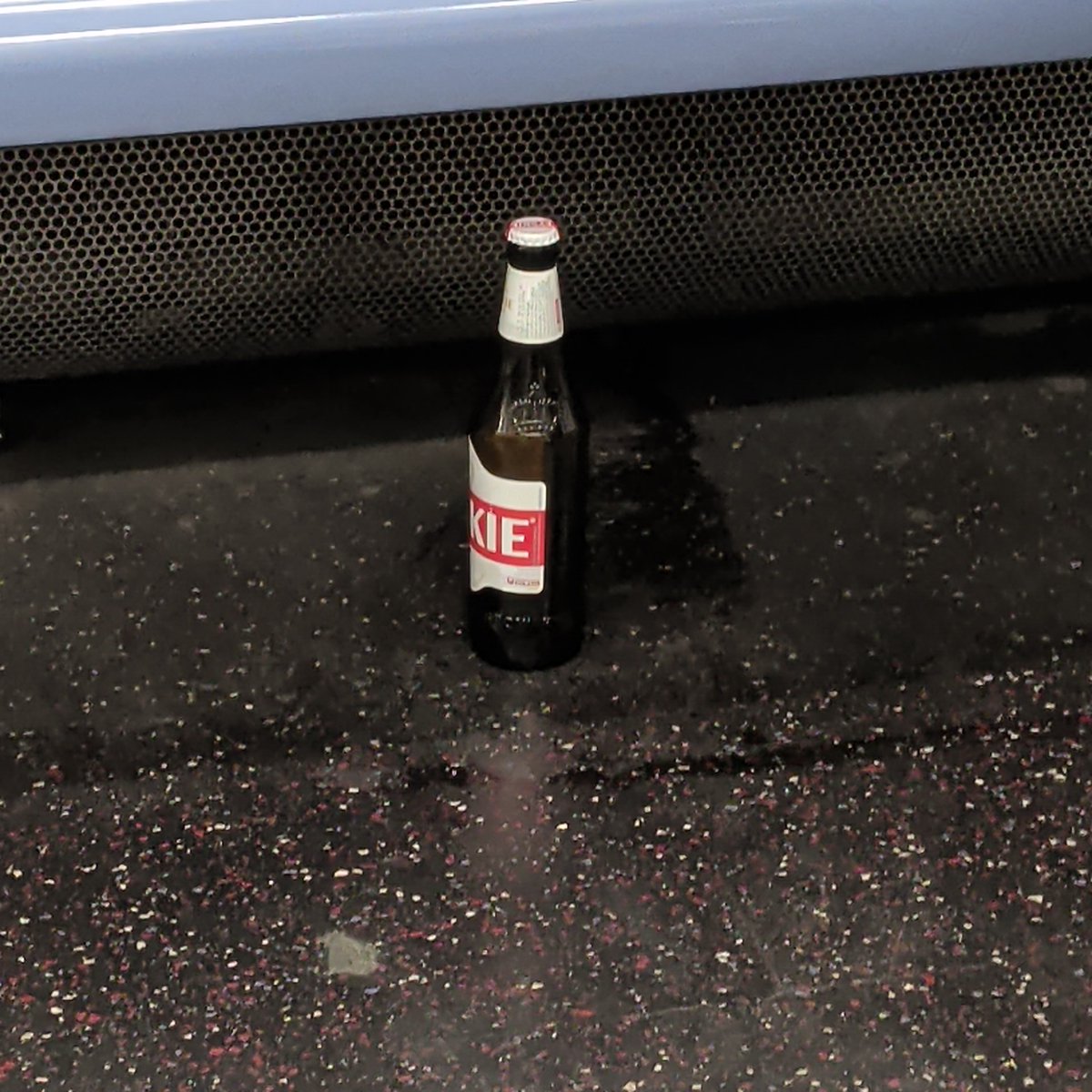 AviShr's tweet photo. The Knicks lose one (1) game and people are drinking on the subway at 9am https://t.co/gXvT8i0xnO