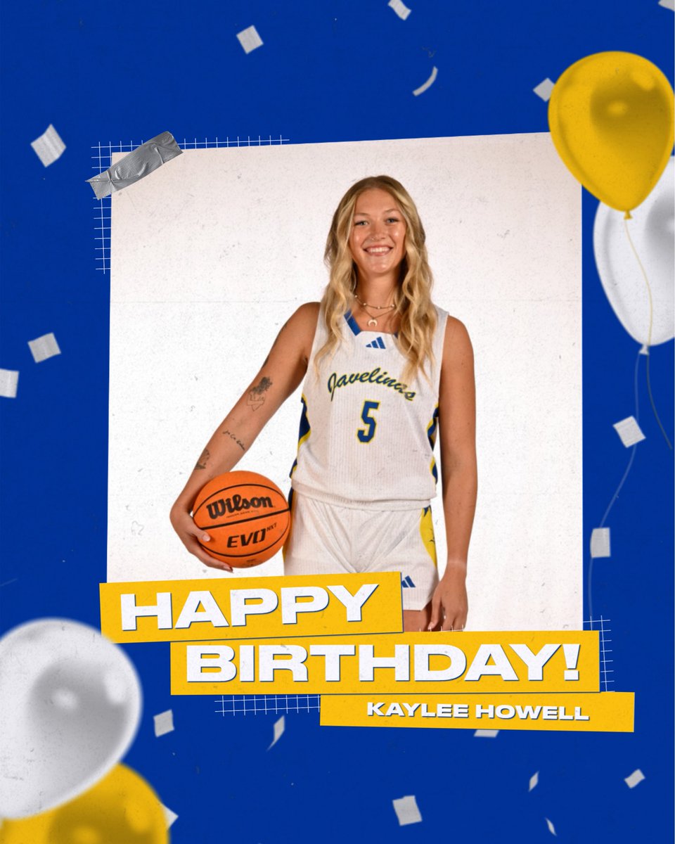 Javelina_WBB's tweet photo. Join us in wishing #️⃣5️⃣ @kayleejhowell Happy Birthday!! 🎊🎂🎈 https://t.co/E5xohlcju3