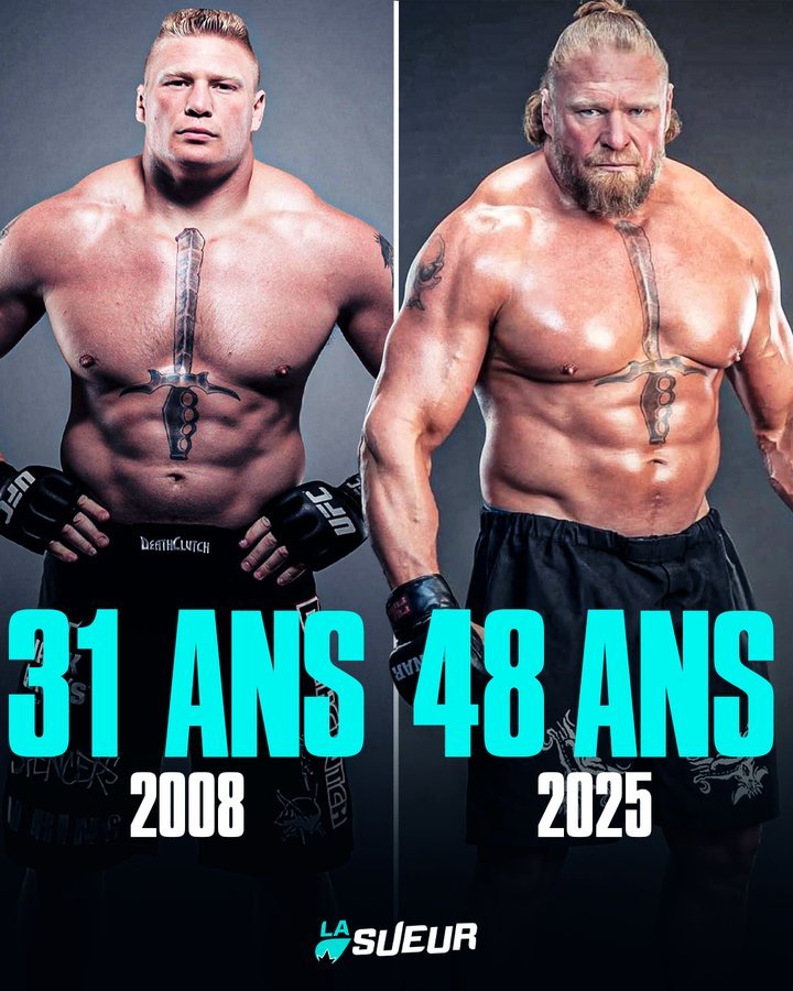 2Beast24343's tweet photo. Which one is Brock Lesnar's Best Shape or physique? 

🙄🤔🤔 
2008 or 2025 https://t.co/IfFlRJzN3x