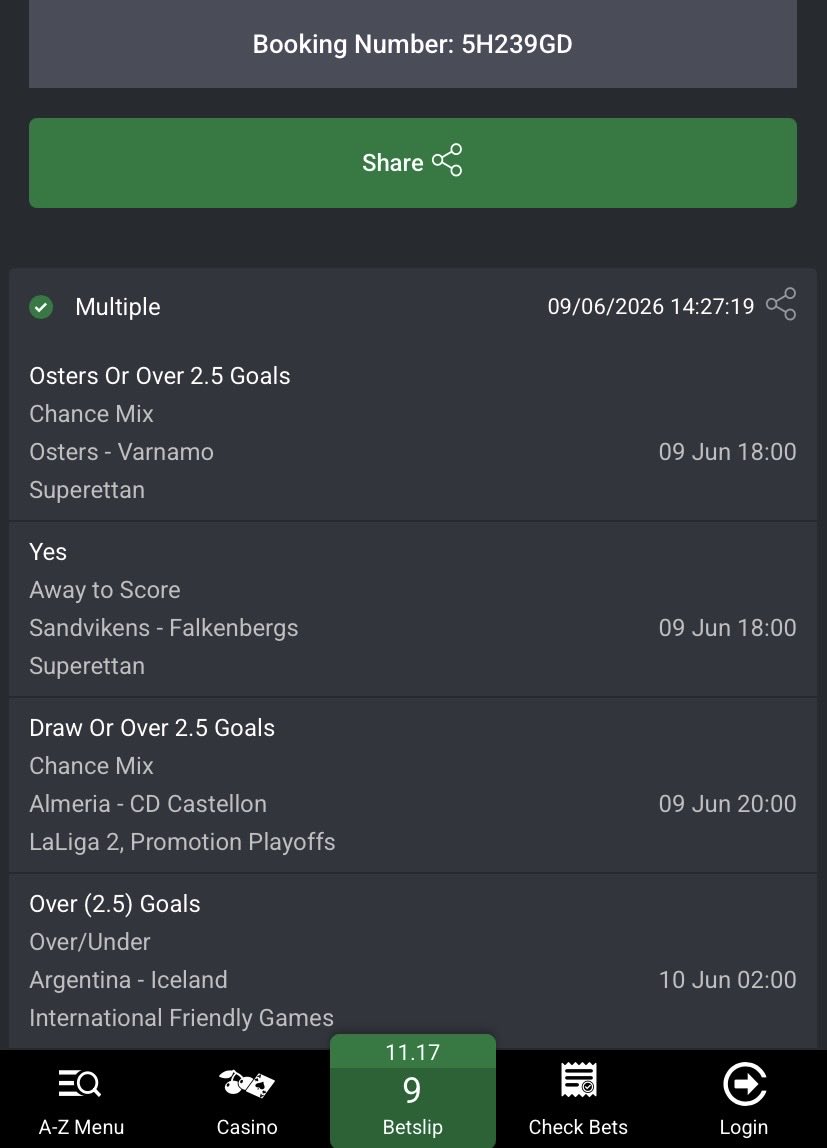 blade046's tweet photo. 110  30  11 &amp; 11 Odds on Bet9ja

5GZZ676
5GZZMGS
5GZZXGV
5H239GD

#Bet9jaCode 

@sportingking365 @woozzaabets
 @SmoothDeliveryy @BettingTipsMan  @Promisepunta @Dajamal_23 https://t.co/P9BX8bf1Rc