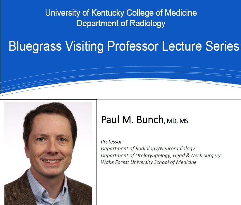 UKYRadiology's tweet photo. Thank you, Dr. Paul M. Bunch, MD, MS, Professor of Radiology at Wake Forest University School of Medicine, for coming and teaching our @ukyradres! We hope you enjoyed your time with us! https://t.co/eyjzcdxG28