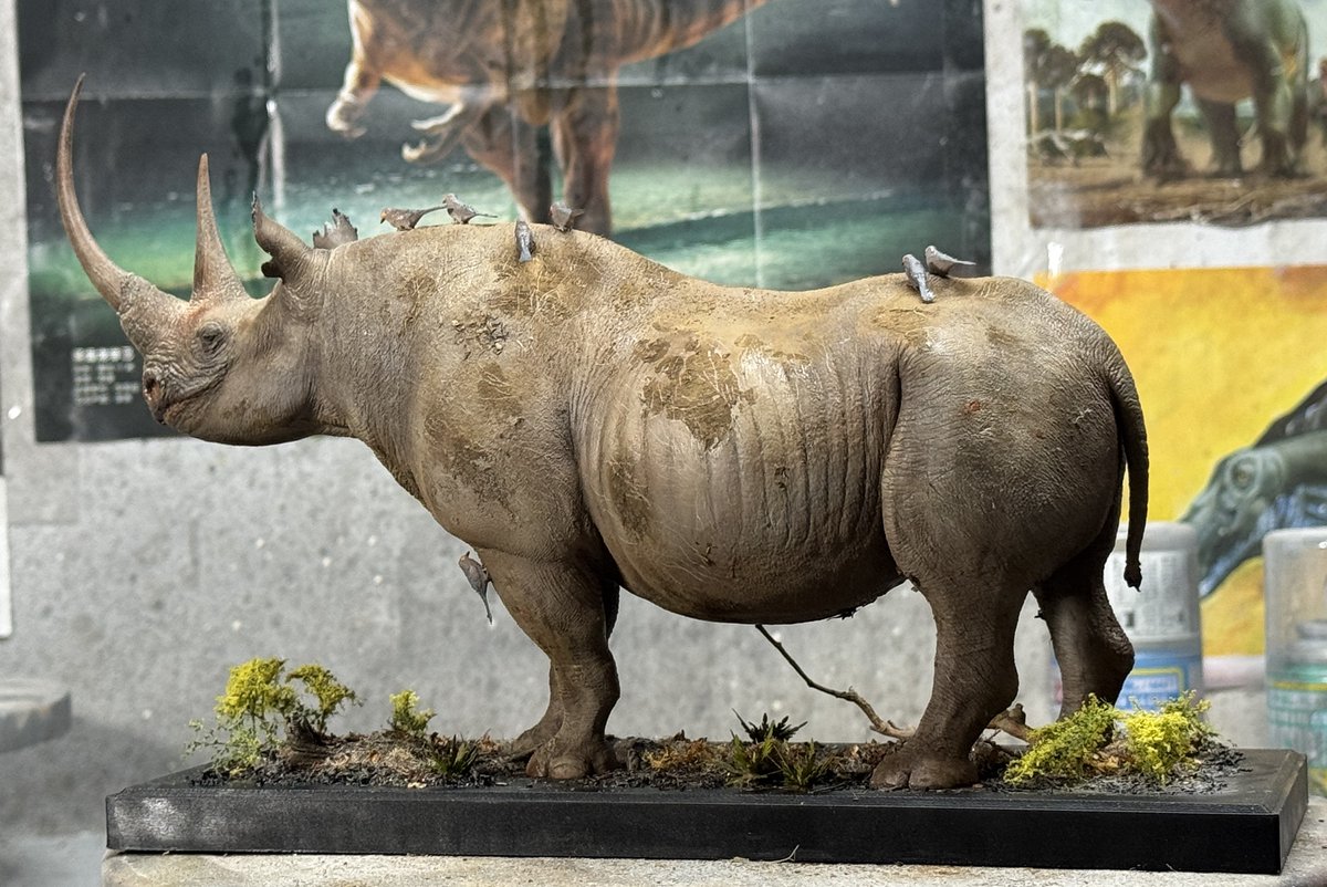 declaystudio's tweet photo. Karanja - The Three Horned Black Rhino
Model sculpt and painted by Hoang Manh Duy, now available to order on ours store, https://t.co/BVKGST7mMk