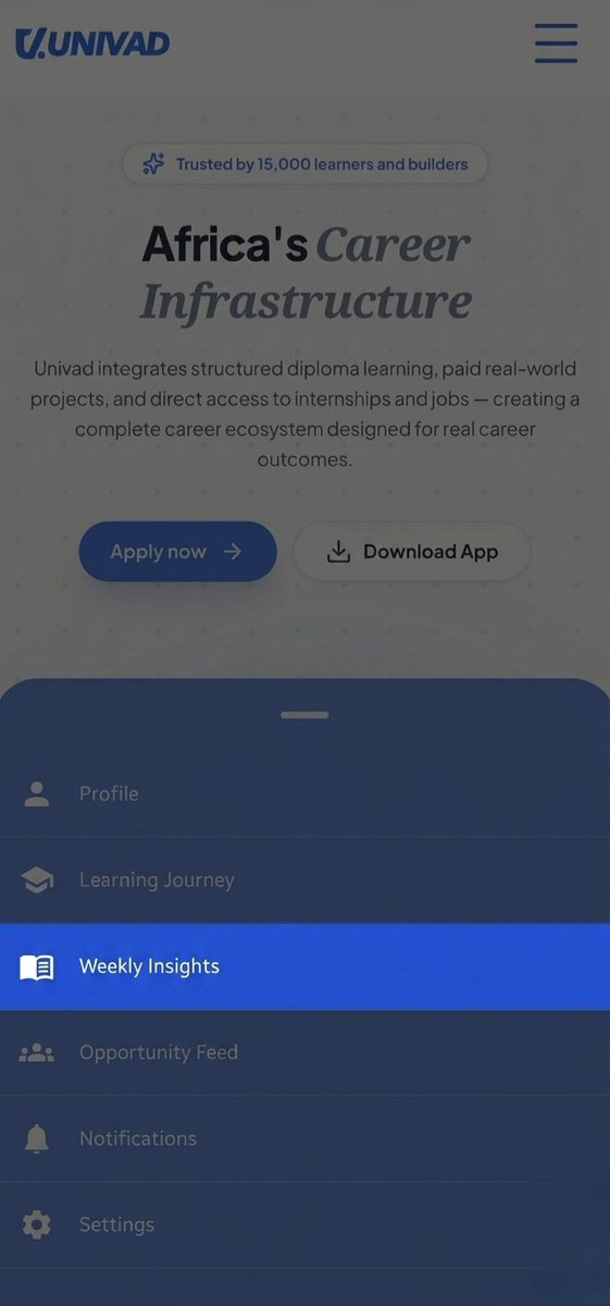 DavidOhade's tweet photo. New: you can now access your insights, including learning reports, newly unlocked projects, community activities, and more, directly on the @UnivadOnline mobile app 💙 https://t.co/IJJbNhVNYg