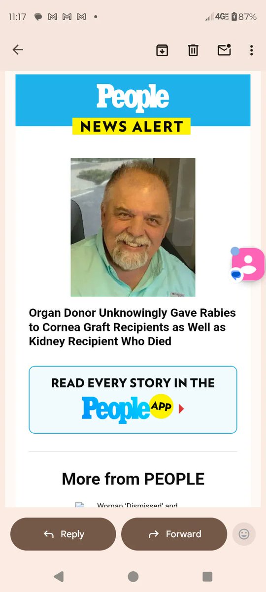 weirdplace989's tweet photo. Organ donor unknowingly gave rabies to cornea graft recipients as well as kidney recipient who died. https://t.co/sZj8benxPm