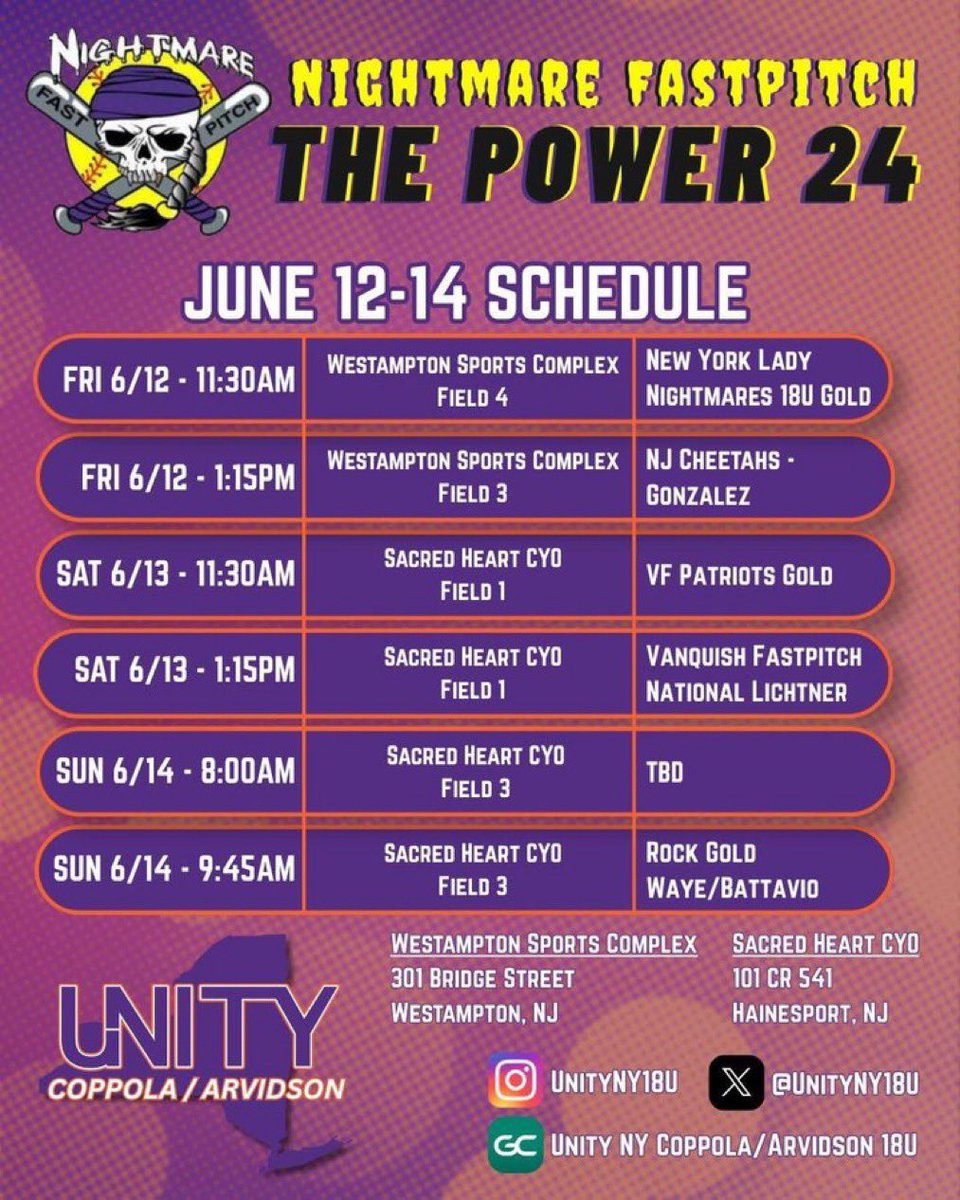 haleyarvidson3's tweet photo. Coaches, come check out my 2027 and 2028 @UnityNY18U teammates this weekend. You won’t be disappointed🥎 https://t.co/rtOtlyxRtc