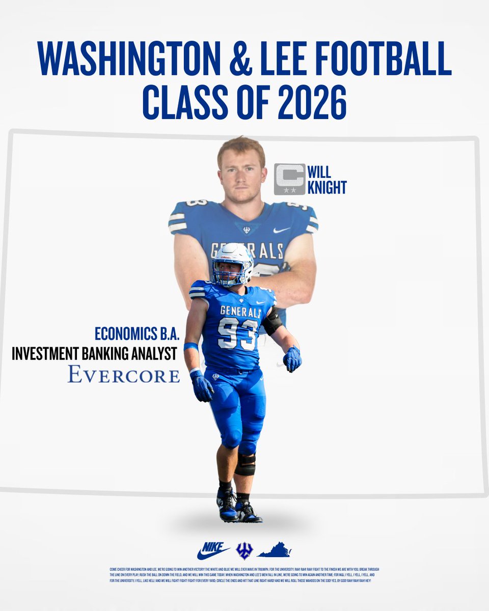 Generals_Fball's tweet photo. Next up for Senior Feature is Will Knight.

Knight will be working as an Investment Banking Analyst at Evercore

#GWD #GoB16 https://t.co/Y3l2769mh2