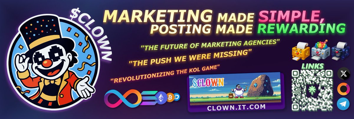 Not_Kanu's tweet photo. Some innovations are measured by speed, others by impact. Clown chooses the latter on $ICP, where social mining creates new opportunities for communities built on authentic engagement and shared participation.

$CLOWN @clownitx https://t.co/GN6ENokolo