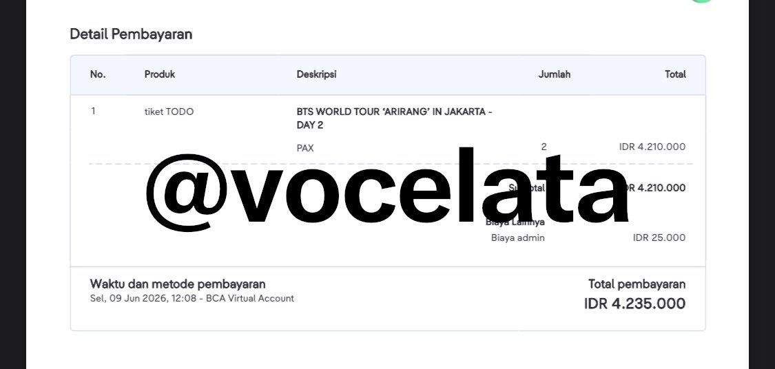 vocelata's tweet photo. guys karena banyak bgt army yg ga kebagian presale aku mau open war buat gensale tp limited slot only yahh!! 

FEE : 
300k non vip
370k vip

sistemnya self payment dan fee dibayarkan kalau ticket udh secured dan masuk ke email kalian yaa! 

https://t.co/5ohCEBytM3

#BTS_ARİRANG https://t.co/Z1T8Dhu3u9