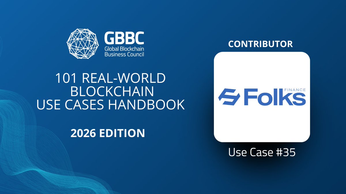 FolksFinance's tweet photo. Folks Finance is part of @GBBC_io’s 101 Real-World Blockchain Use Cases.

The handbook is a valuable guide for government agencies, regulators, and central banks, providing an educational resource to deepen their understanding of blockchain &amp; digital assets.

Learn more ↓ https://t.co/2YpbqWErMC