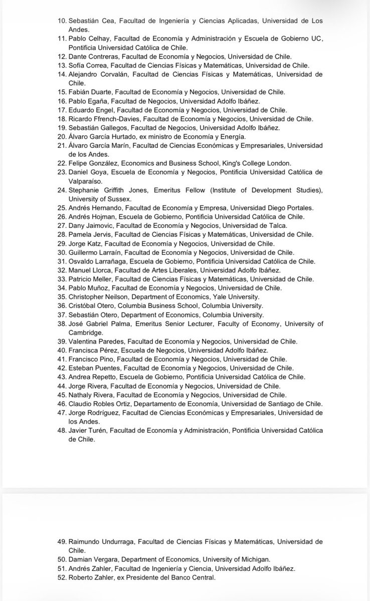 RebeldeErrante's tweet photo. Tremenda carta con más de 50 prestigiosos economistas señalando que acusación constitucional contra Grau no tiene fundamento. Incluye a Harald Beyer, Engel, Repetto, David Bravo, Roberto Zahler entre otros. https://t.co/2rqDnzd2e1