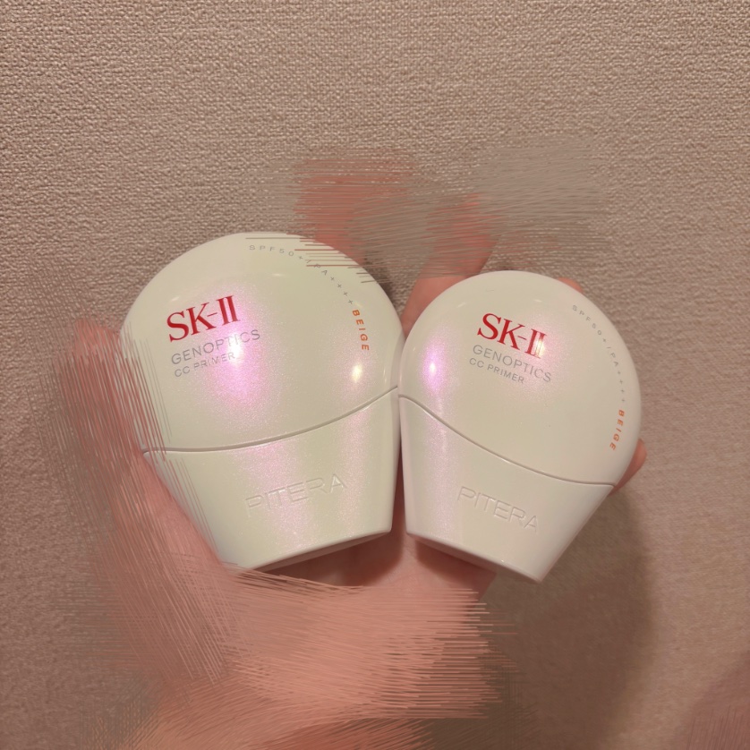 rika_yrz's tweet photo. 50gデカサイズのSK-IIのCCプライマー届いた🤍
30gと比較すると一回り大きくてずっしりと重い🏋️サイコーです https://t.co/Thq5EoLqWi