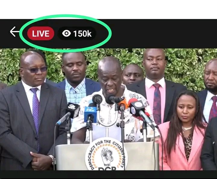 jimNjue_'s tweet photo. That Ruling has Strengthened Gachagua by monumental proportions. I’ve never seen a livestream with 150k live viewers. This is Historic. https://t.co/wPJwmG3SP9