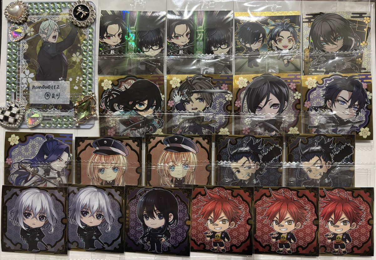 nunouo112's tweet photo. 【交換・譲渡】刀剣乱舞 にふぉるめーしょん3 にふぉるめ

譲：二刀開眼(豊前＆篭手切)2、燭台切＆太鼓鐘、孫六、和泉守、長谷部、薬研、日光、
丙子、乱2、日本号2、骨喰2、鯰尾、愛染3

求：後家、祝装加州、こんのすけ＆くろのすけ or 1枚100円

※池袋手渡しor郵送
※比率違い可、ご相談ください🌸 https://t.co/4N9VQySsxK