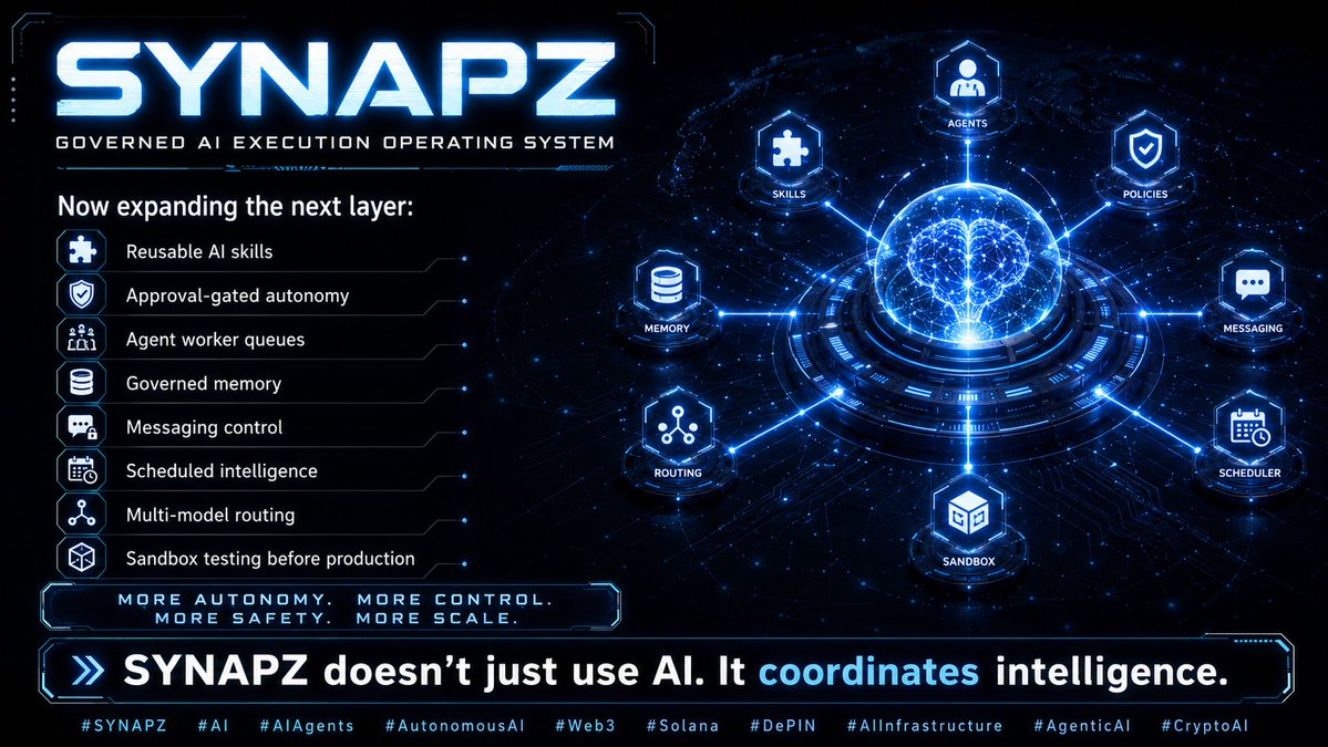 GonzTroorpa's tweet photo. Fully aligned, Luq. 

In a sea of hype, $SYNAPZ stands out as one of the most compelling narratives on solana right now. 

Merging governed AI swarm infrastructure, real world assets and robotics utility with a UK-registered team, mobile app rollout incoming, and strong fundamentals. 

This isn’t just a hold. It’s a conviction play in the intersection of AI agents and decentralized intelligence. 

Positioned early while the market is still sleeping on it. 

$SYNAPZ building the neural layer for what’s next. 

Contract: HfJvxwLQeHeiDz8e91RWSwMm3R1pLh1vyjLoSr5gpump

X:@synapz_group