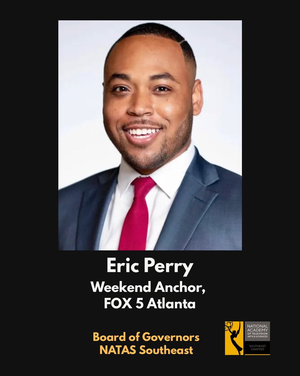 SoutheastEMMY's tweet photo. Please welcome @Ericperrytv to the NATAS Southeast Board of Governors. ✨

A five-time Emmy® Award-winning journalist and weekend anchor at FOX 5 Atlanta, Eric brings a passion for community involvement and excellence in journalism.

#NATASSE #SoutheastEmmys #BoardOfGovernors https://t.co/XtlJWnX9Si