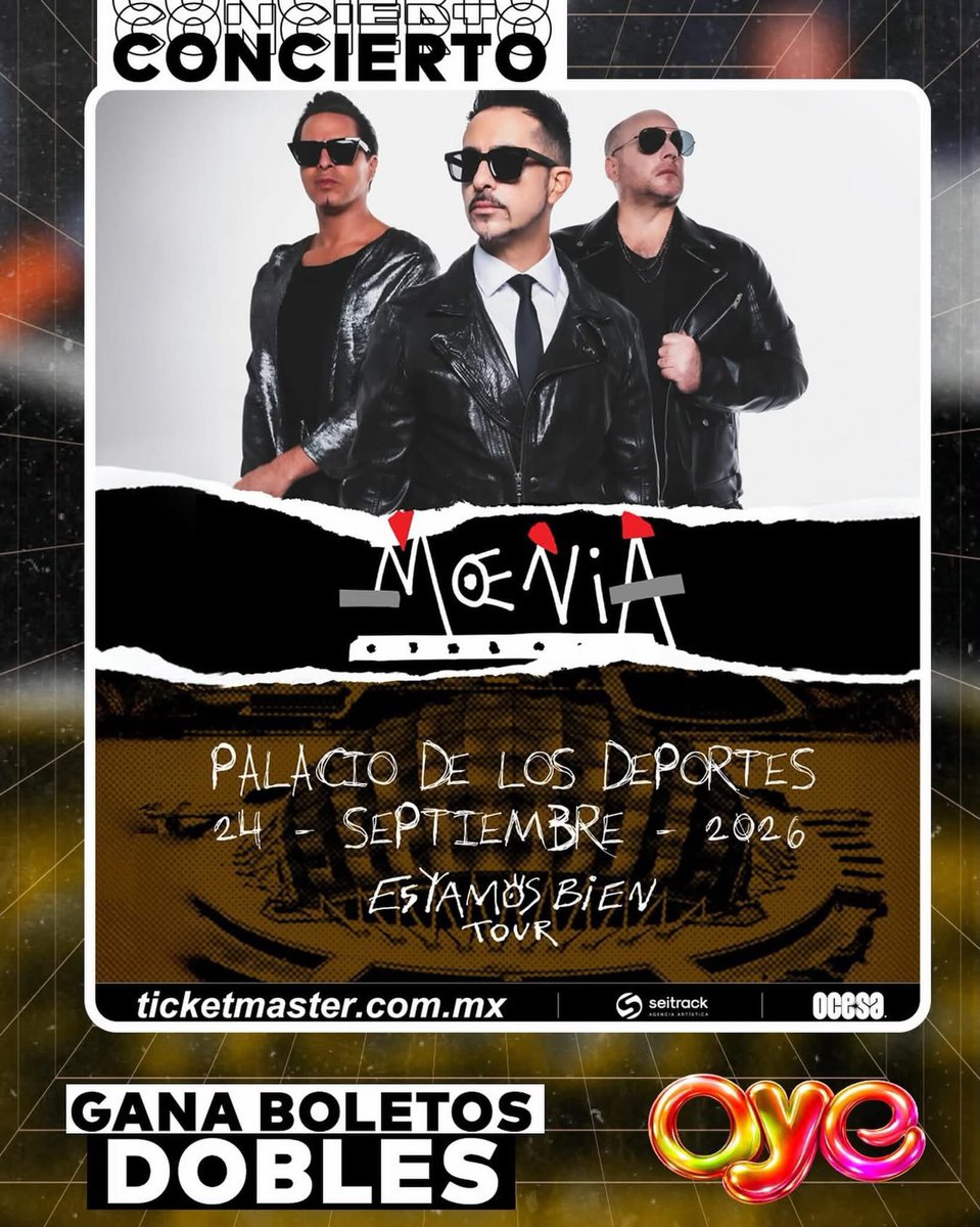 Oye897's tweet photo. A veces nos sentimos en un manto estelar… ✨

@moeniamx llegará el 24 de septiembre  al Palacio de los Deportes y ya queremos verlos 😱

Sintoniza los turnos en vivo para ganarte un pase doble 🤯

#Moenia https://t.co/HCLcT3hFgE