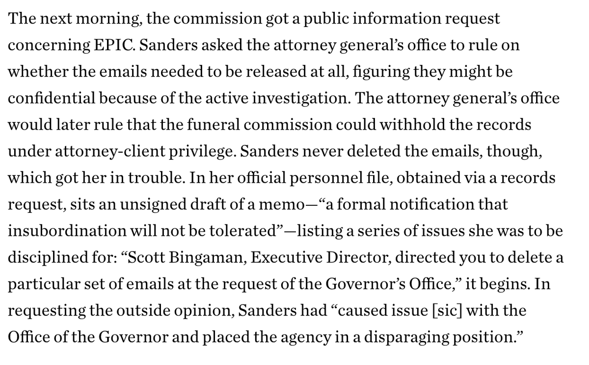 ben_c_rowen's tweet photo. @NicoGutteridge In this story: reporting on state employees being directed to delete emails between the funeral commission and the governor’s office AND the emails they were supposed to delete: https://t.co/VkxIhKiNoh https://t.co/sChmEjPXIJ
