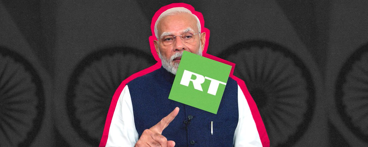 RSF_inter's tweet photo. #India: Presented as a new international news outlet, RT India is part of the expansion of #Russian propaganda. It’s a vehicle for the Kremlin’s narrative and, therefore, foreign influence and disinformation.https://t.co/O8G6CA3aHp https://t.co/WaTVak0rs0