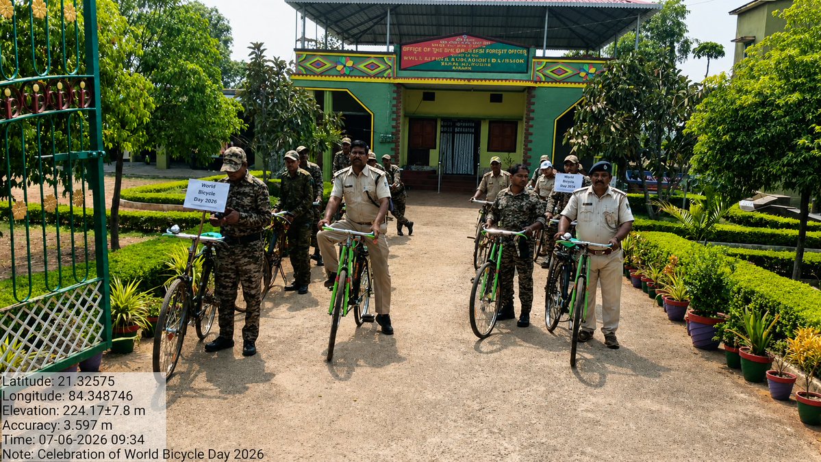 DFO_Bamra's tweet photo. On 7 June 2026, World #BicycleDay was celebrated through the "Sunday on Cycle" initiative under the #FitIndiaMovement, promoting #health, #fitness and  encouraging  eco-friendly mobility 🌿🚴
@PCCFWL_Odisha @pccfodisha @SambalpurRccf @ForestDeptt https://t.co/EE0Ag8ICen