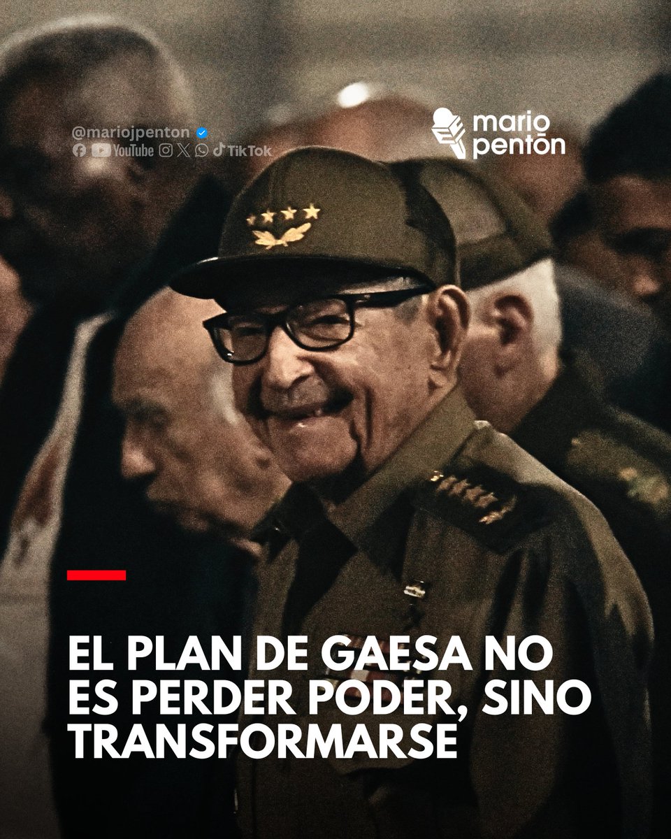 MarioJPenton's tweet photo. 🔴El plan de GAESA frente a la presión de Donald Trump no sería perder poder, sino transformarse. La salida de empresas extranjeras vinculadas al régimen podría ser una estrategia para reorganizar el control económico bajo nuevas formas.

⭕El modelo apunta a una descentralización aparente que permitiría la entrada de capital, incluso de cubanos en el exterior. Sin embargo, esto abriría la puerta para que militares y miembros de la élite pasen de administradores a propietarios reales de negocios que ya controlaban.

⭕Este proceso incluiría la privatización de empresas y sectores clave, pero concentrada en manos del mismo grupo en el poder. Negocios en turismo, bienes raíces e importaciones ya muestran señales de este cambio, con familiares de dirigentes tomando control.

⭕Mientras ocurren estas transformaciones, se prevé un aumento de la represión para evitar protestas. El resultado sería más desigualdad y pobreza, sin beneficios reales para la población, consolidando un sistema económico controlado por las mismas élites bajo una nueva apariencia.

CUBANET