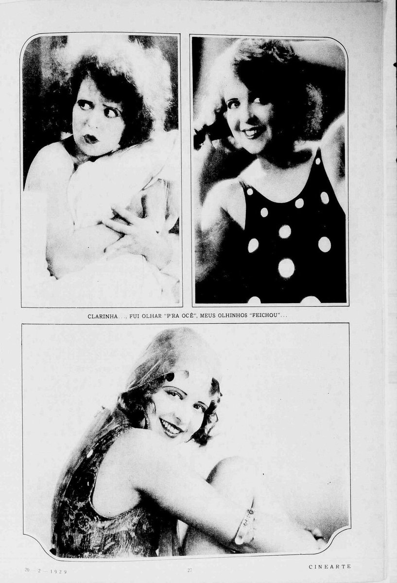 stilIwalking's tweet photo. Clara “Clarinha” Bow in Brazil’s “Cinearte”, 1929 https://t.co/bqPOUgwenk