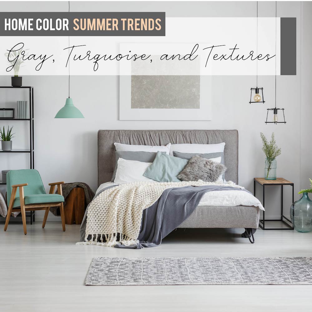 consultjc's tweet photo. Gray and turquoise paired with textured elements are an easy way to add summer style to your home. https://t.co/u83H4p2bio