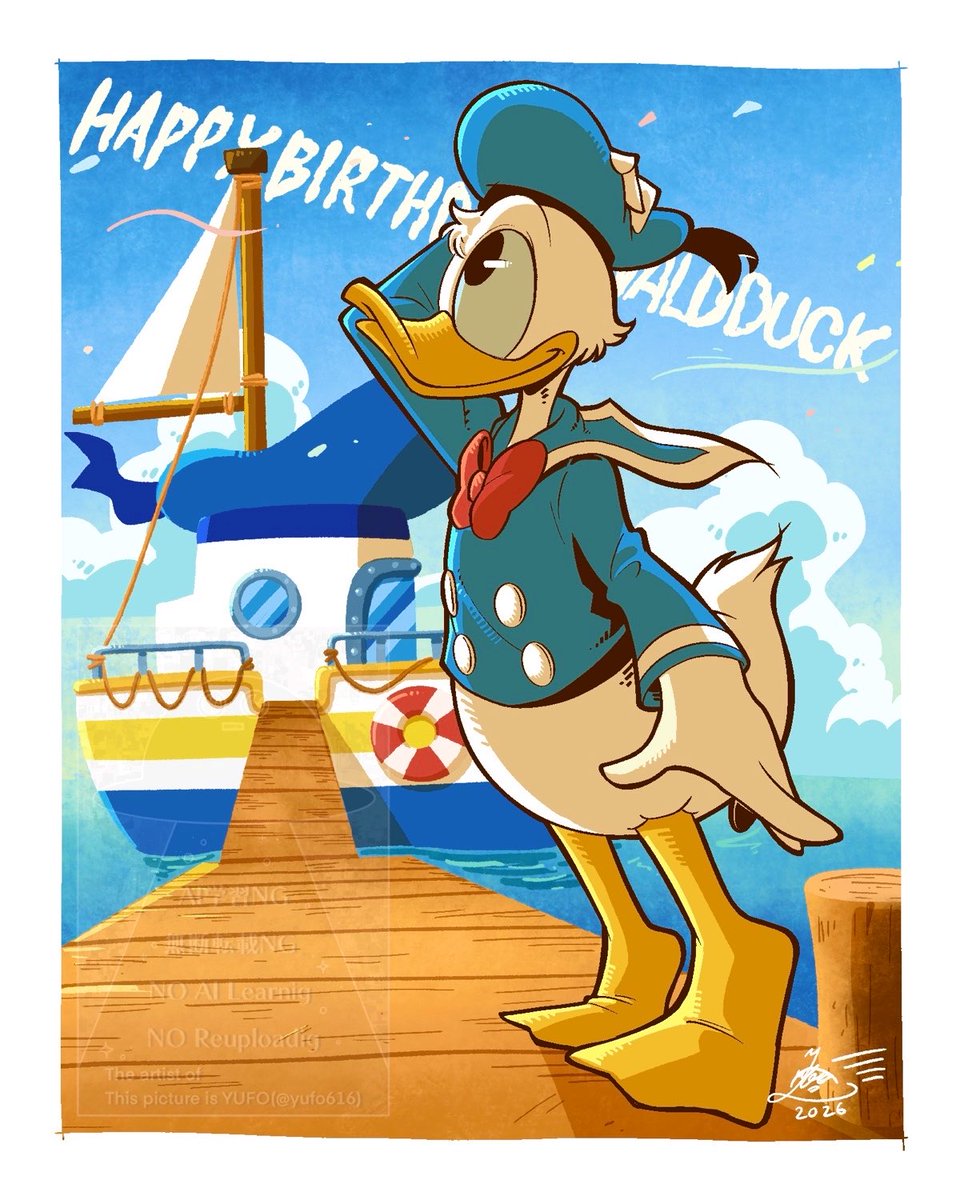 yufo616's tweet photo. ハッピーバースデードナルド！！🎉🎂🚢

#ドナルドダックスクリーンデビュー
#ドナルド誕生祭2026 https://t.co/VUlww3mEzM